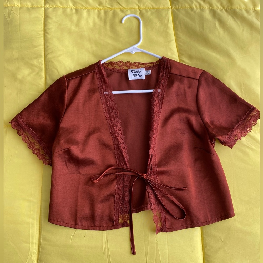 xs Princess Poly vintage tie in front copper top